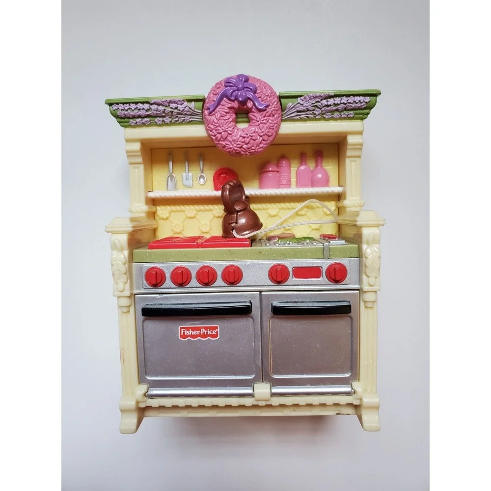 Fisher Price Loving Family Dollhouse Holiday Kitchen Unit Stove Oven Replacement